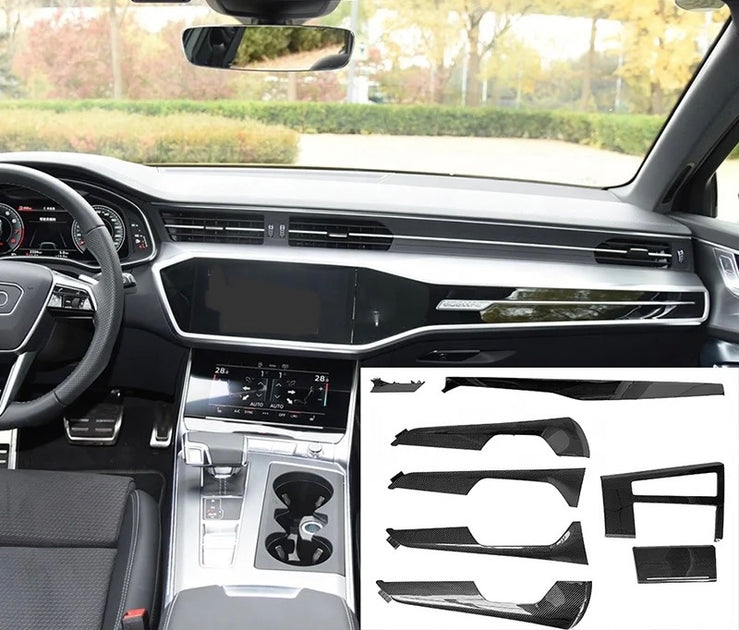 Carbon Spiegelkappen Gehäuse für Audi A6 S6 RS6 C7 Allroad Avant W/O Lane  Assist