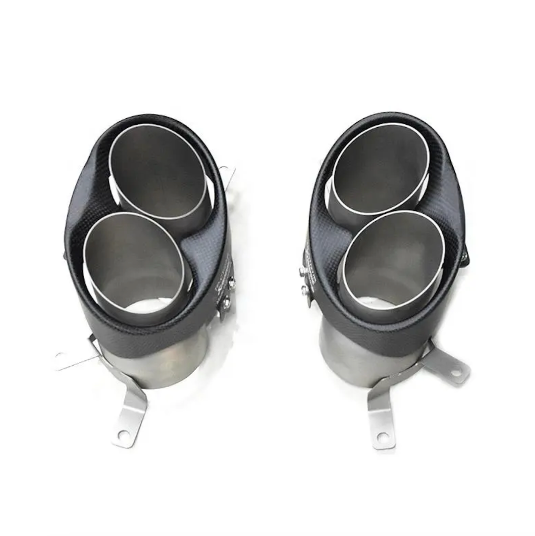 Audi S6/S7 Auspuffblenden Black Edition - Schwarz Glänzend Für C8