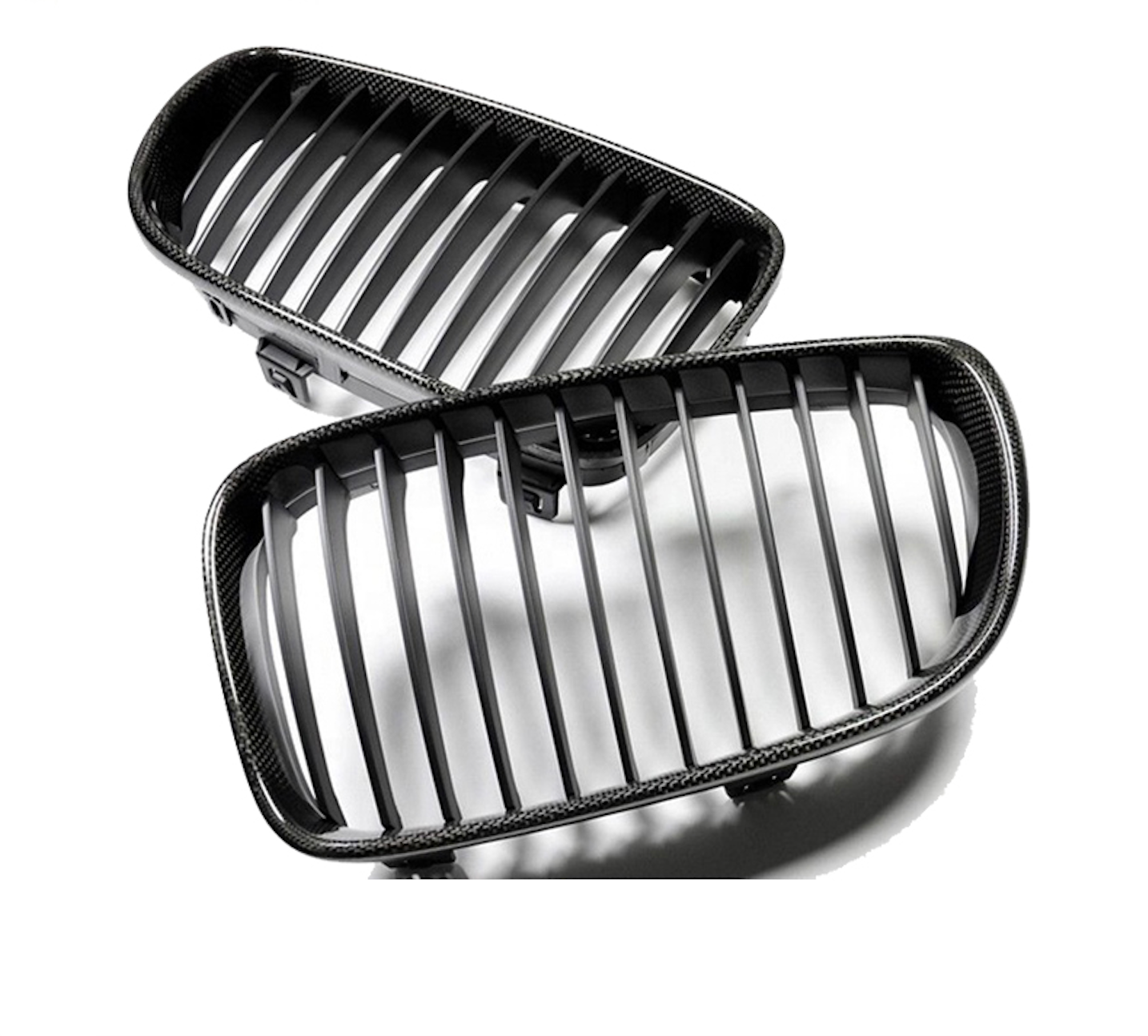 Carbon Fiber Emblem Corners For BMW - Black & White Set For M, M1, F20, F21, E81, E82, E87, E88 Models